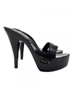 Kiara Shoes ZOCCOLI CON FASCIA IN PELLE... Nero Hot