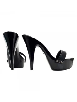 Kiara Shoes ZOCCOLI CON FASCIA IN PELLE... Nero Hot