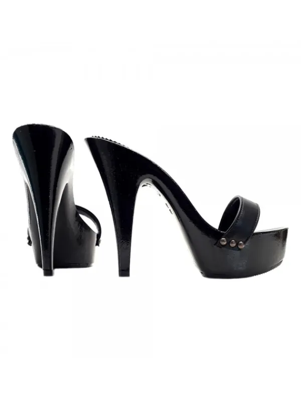Kiara Shoes ZOCCOLI CON FASCIA IN PELLE... Nero Hot