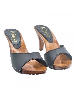 Kiara Shoes ZOCCOLI CON FASCIA IN PELLE... Nero New