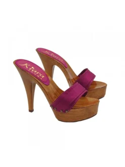 Kiara Shoes ZOCCOLI CON FASCIA IN RASO... VIOLA Online
