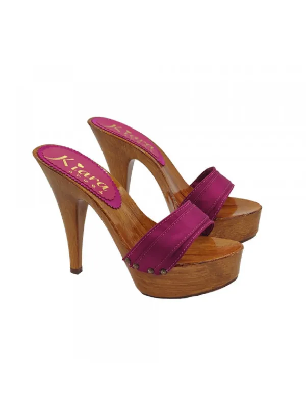 Kiara Shoes ZOCCOLI CON FASCIA IN RASO... VIOLA Online