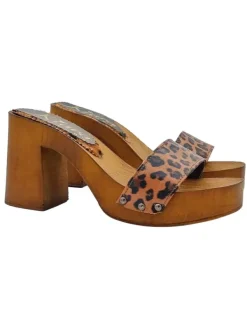 Kiara Shoes Zoccoli con fascia in Vera... Marrone Best