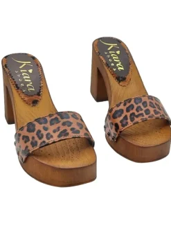 Kiara Shoes Zoccoli con fascia in Vera... Marrone Best
