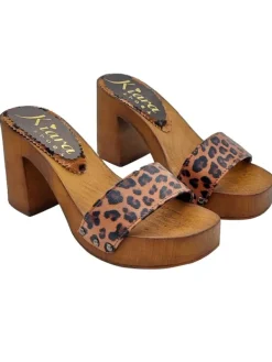 Kiara Shoes Zoccoli con fascia in Vera... Marrone Best