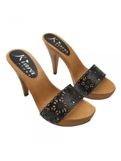 Kiara Shoes ZOCCOLI CON FASCIA LASERATA... Nero Clearance