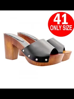Kiara Shoes ZOCCOLI CON FASCIA NERA DI... Nero New