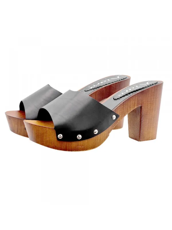 Kiara Shoes ZOCCOLI CON FASCIA NERA DI... Nero New
