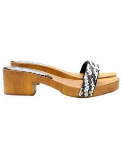 Kiara Shoes ZOCCOLI CON FASCIA STRASS... Nero