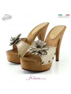 Kiara Shoes ZOCCOLI CON FIORE Beige Sale