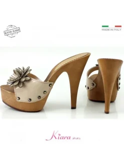 Kiara Shoes ZOCCOLI CON FIORE Beige Sale