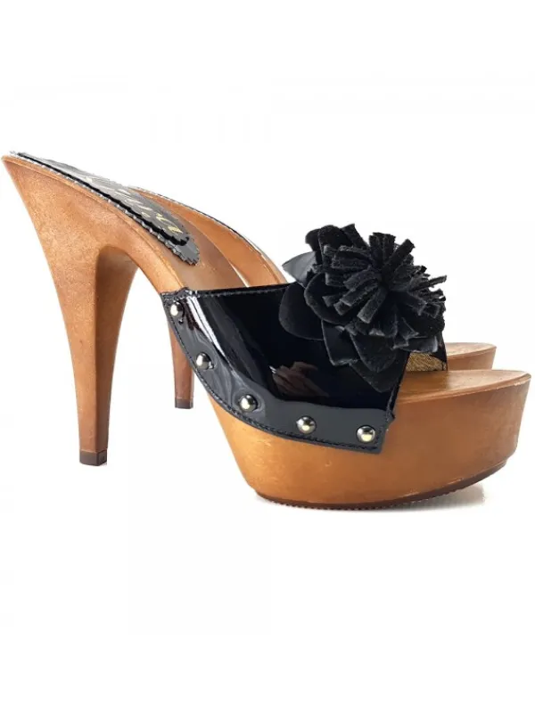 Kiara Shoes ZOCCOLI CON FIORE Nero Online