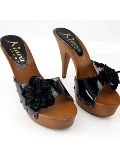Kiara Shoes ZOCCOLI CON FIORE Nero Online
