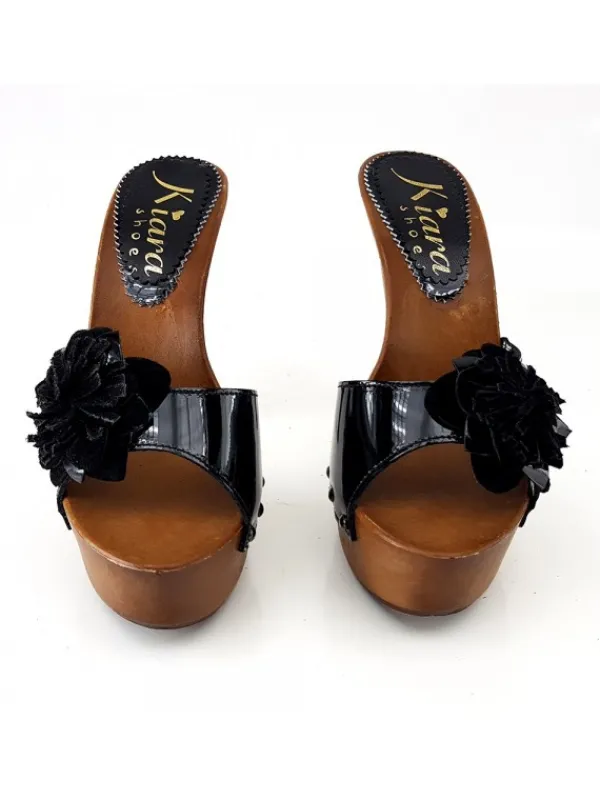 Kiara Shoes ZOCCOLI CON FIORE Nero Online