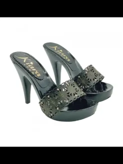Kiara Shoes Zoccoli con tacco 11 e... Nero Discount