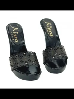 Kiara Shoes Zoccoli con tacco 11 e... Nero Discount