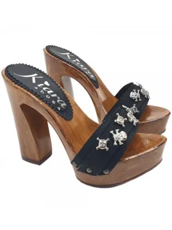 Kiara Shoes ZOCCOLI CON TESCHI TACCO... Nero Best