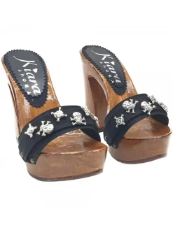 Kiara Shoes ZOCCOLI CON TESCHI TACCO... Nero Best