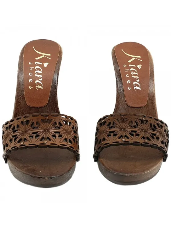 Kiara Shoes ZOCCOLI -K22401 Cuoio Clearance