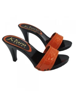 Kiara Shoes Zoccoli da donna con fascia... Arancione Online