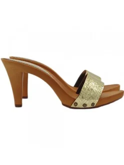 Kiara Shoes Zoccoli da donna con fascia... Oro Outlet