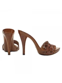 Kiara Shoes ZOCCOLI DA DONNA IN PELLE... Cuoio Clearance
