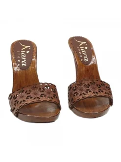Kiara Shoes ZOCCOLI DA DONNA IN PELLE... Cuoio Clearance