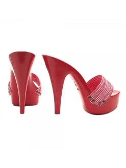 Kiara Shoes ZOCCOLI DA DONNA ROSSI PIN... Rosso New