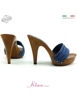 Kiara Shoes ZOCCOLI DENIM TACCO 11 Outlet