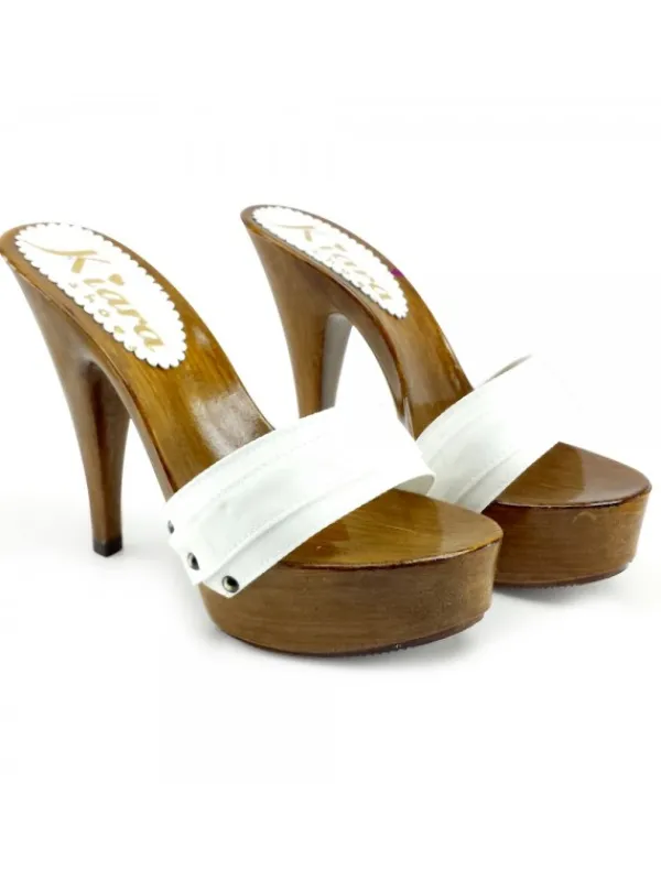 Kiara Shoes ZOCCOLI DONNA BIANCO Hot
