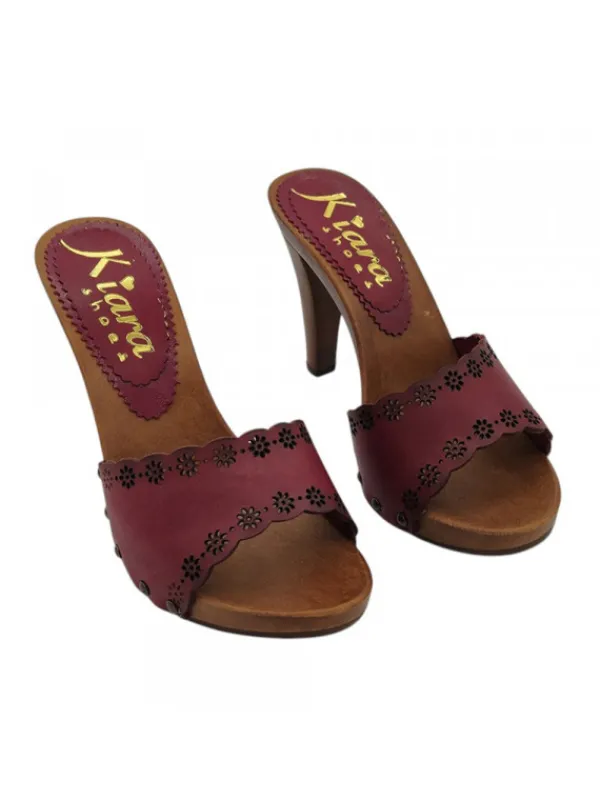 Kiara Shoes ZOCCOLI DONNA CON FASCIA IN... Bordeaux Best