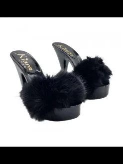 Kiara Shoes ZOCCOLI DONNA CON PELLICCIA... Nero Outlet