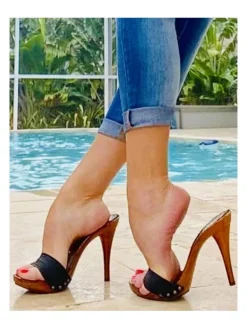 Kiara Shoes Zoccoli Donna Nero Hot