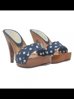 Kiara Shoes ZOCCOLI DONNA POIS E... Blu Outlet