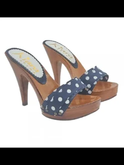 Kiara Shoes ZOCCOLI DONNA POIS E... Blu Outlet
