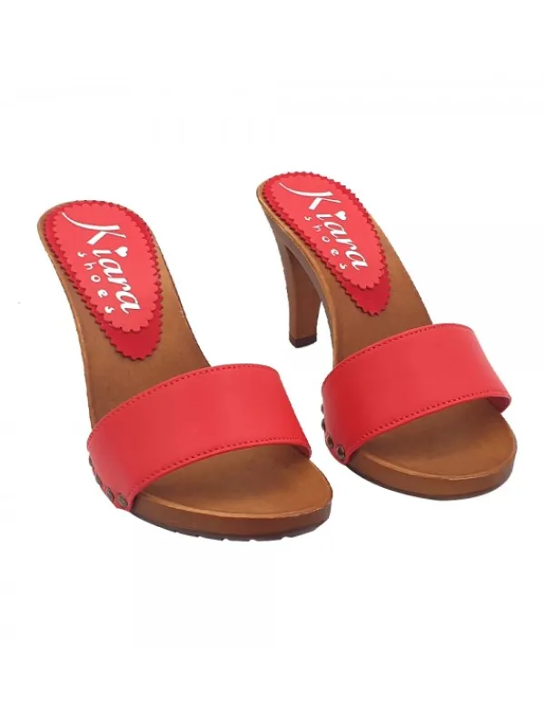 Kiara Shoes ZOCCOLI DONNA ROSSI TACCO... Rosso Online