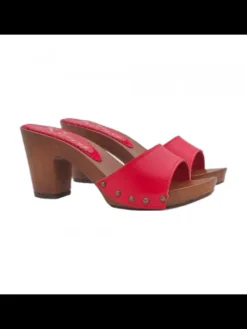 Kiara Shoes ZOCCOLI DONNA TACCO 8 CM -... Rosso Hot