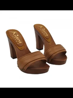 Kiara Shoes ZOCCOLI DONNA TACCO 10 CM -... Marrone Sale