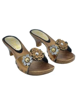 Kiara Shoes Zoccoli Donna vintage style... BRONZO Hot