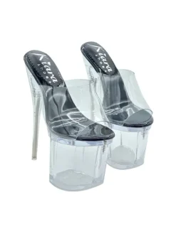 Kiara Shoes ZOCCOLI EFFETTO GLASS CON... Nero Clearance