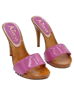 Kiara Shoes Zoccoli fucsia in vernice e... Fuxia Clearance