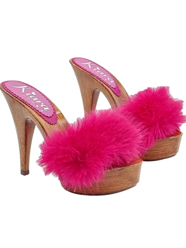 Kiara Shoes ZOCCOLI CON PELLICCIA... Fuxia Online