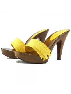 Kiara Shoes ZOCCOLI TACCO 11 Giallo New