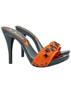 Kiara Shoes ZOCCOLI HALLOWEEN NERI CON... Arancione Online