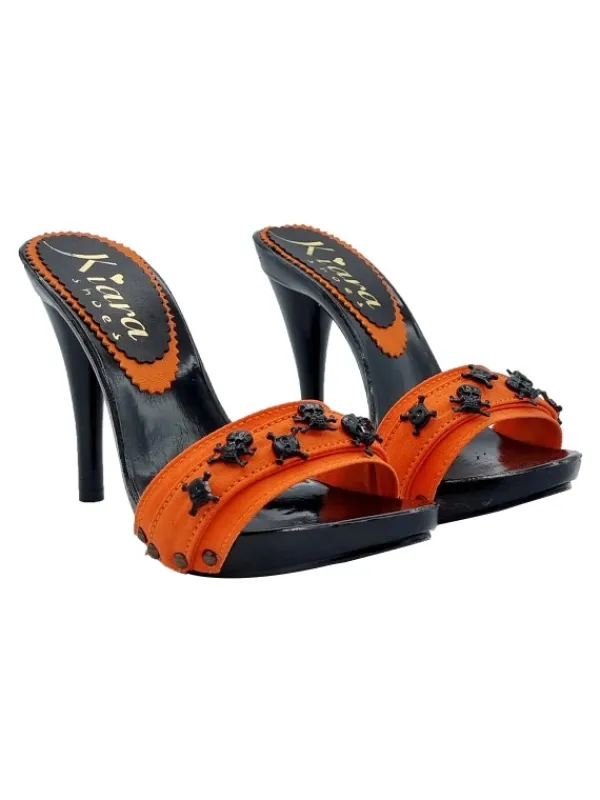 Kiara Shoes ZOCCOLI HALLOWEEN NERI CON... Arancione Online