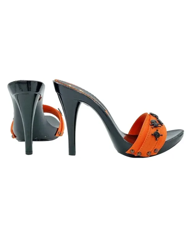 Kiara Shoes ZOCCOLI HALLOWEEN NERI CON... Arancione Online