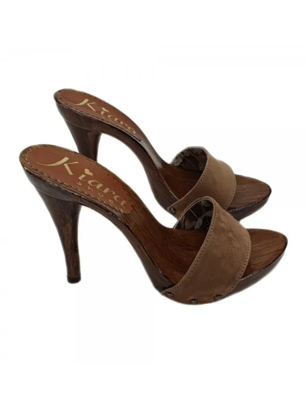 Kiara Shoes ZOCCOLI IN CAMOSCIO ... MORO New