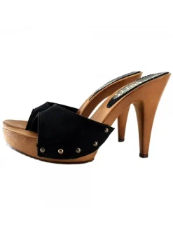 Kiara Shoes ZOCCOLI IN CAMOSCIO ... Nero Sale