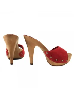 Kiara Shoes ZOCCOLI IN CAMOSCIO ... Rosso Sale
