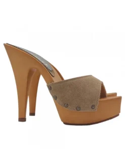 Kiara Shoes ZOCCOLI IN CAMOSCIO E... Taupe Sale